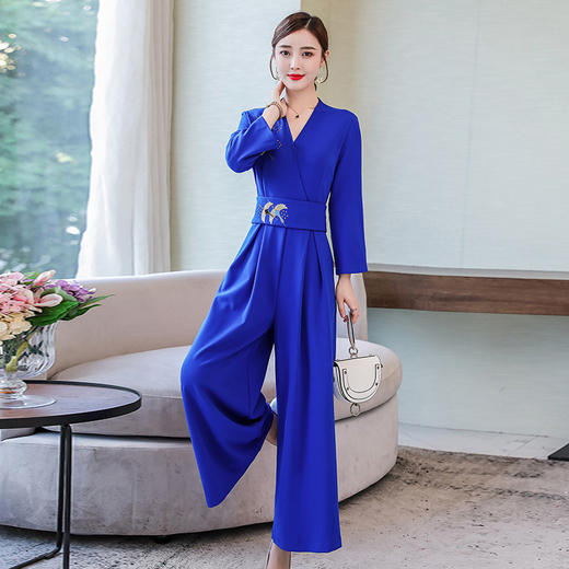 SSXP-B01-9309新款中式仙鹤刺绣名媛时尚气质洋气连体裤TZW 商品图1