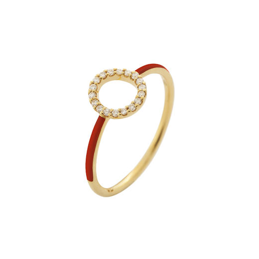 北京仓｜Eshvi-Circle-Red 戒指［英国设计师］ 商品图1