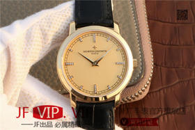 TW江诗丹顿传承系列81578腕表，采用Cal.1120 超薄自动上弦腕表，摆陀采用主体镂空边缘挂21K黄金边的做法