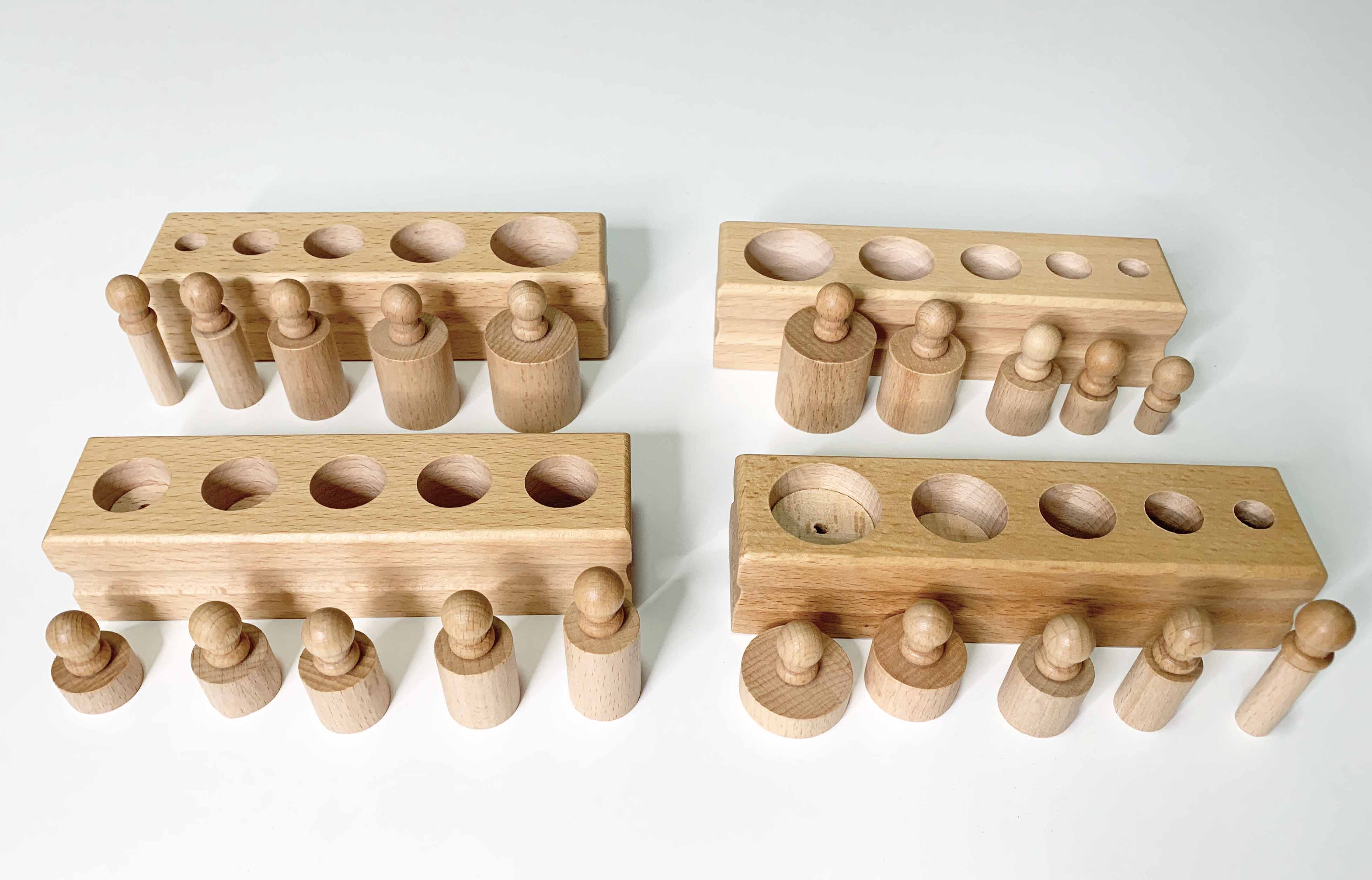 迷你带插座圆柱体 榉木