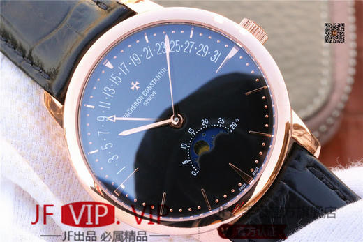 江诗丹顿经典美作 江诗丹顿传承系列4010U男士，和原装一样的月相和逆跳日历款腕表，所有功能同正品，都是真实的。 商品图3