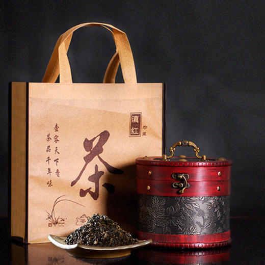 蜜香红碧螺礼盒装凤庆红茶云南滇红茶工夫红茶叶600g送皮桶