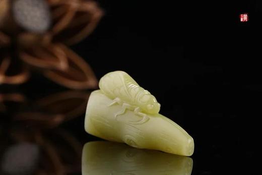 和田玉黄玉【蝉】吊坠 商品图2