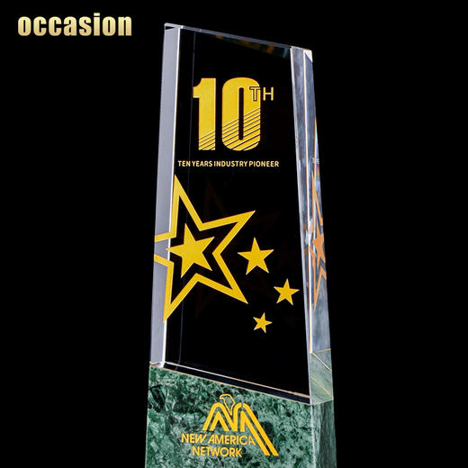 奖杯定制水晶大理石定做创意荣誉企业优秀员工纪念刻字奖牌制作 商品图4