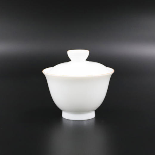 甜白釉盖碗无托款 商品图0