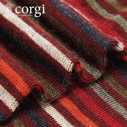CORGI柯基英国进口男士袜子商务细条纹手工缝制针织中筒羊毛长袜JPY带授权招加盟代理 商品图2