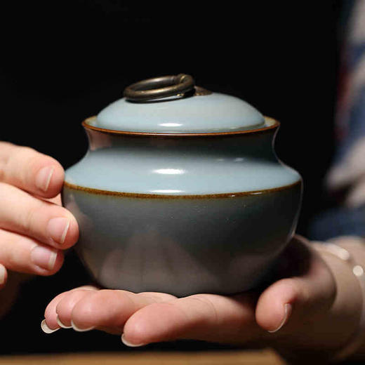 西园铜扣茶叶罐3446 商品图0