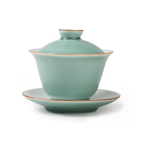 韵香豆青盖碗