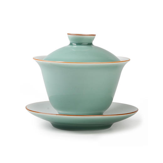 韵香豆青盖碗 商品图0