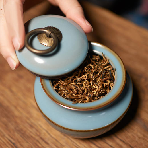 西园铜扣茶叶罐3446 商品图2