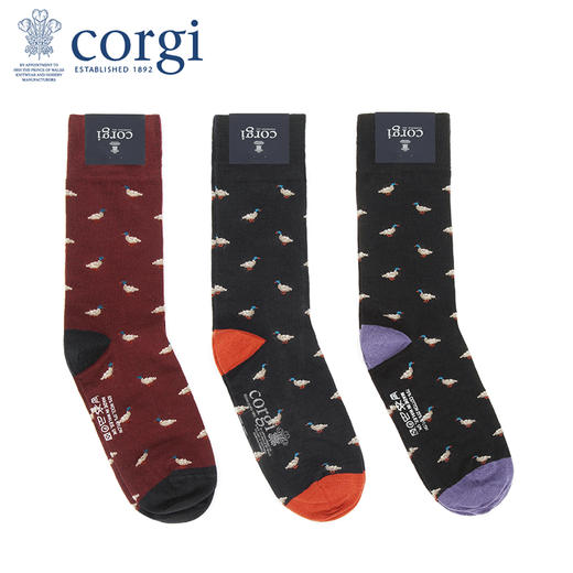CORGI柯基英国进口男女羊毛中筒袜动物印花薄款百搭长袜秋冬款JPY带授权招加盟代理 商品图1