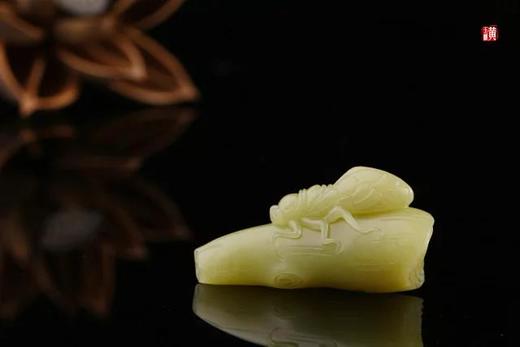 和田玉黄玉【蝉】吊坠 商品图0