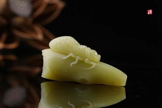 和田玉黄玉【蝉】吊坠 商品图1