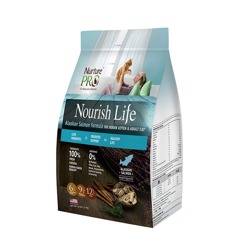 【买就加送0.3KG】NURTURE PRO/纯然密码 阿拉斯加三文鱼配方室内猫粮5.7KG保税JPY带授权招加盟代理