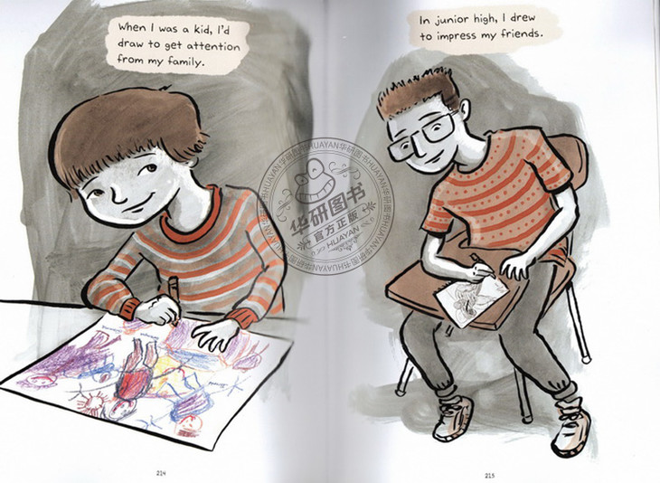 嘿孩子英文原版漫画小说heykiddo美国国家图书奖中小学生英语课外阅读