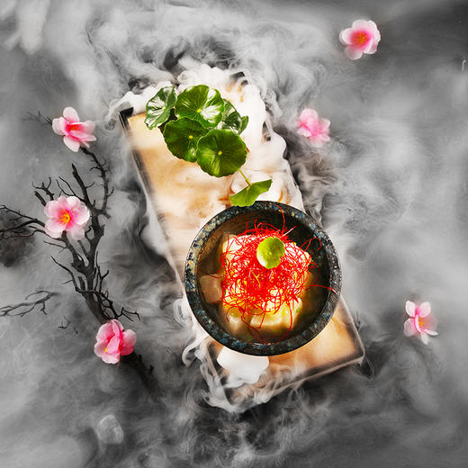 意境菜铁艺餐具大董同款  干冰液氮组合盘，数十款意境干冰盘-铁艺鸟巢干冰盘 商品图1