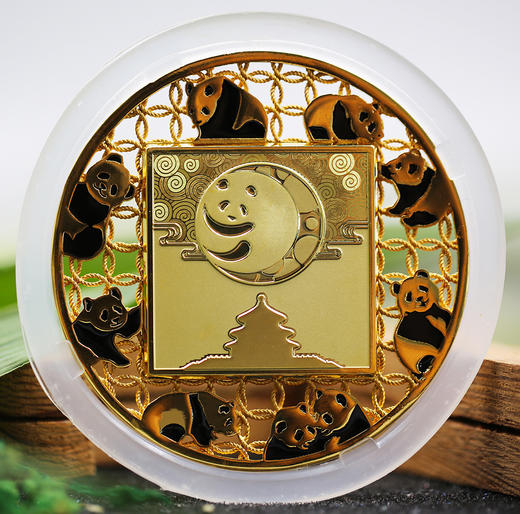 【少量现货】上海造币·熊猫花丝珐琅纪念银章 商品图2