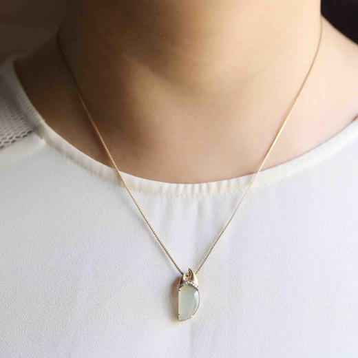 高冰种翡翠螃蟹钳我有钱18k黄金钻石镶嵌 商品图8