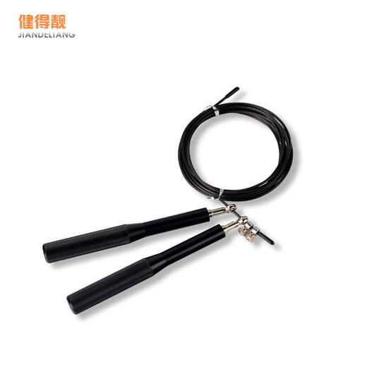 健得靓铝柄钢丝跳绳健康健身用品儿童训练铝合金属文体手柄轴承钢丝跳绳 商品图1