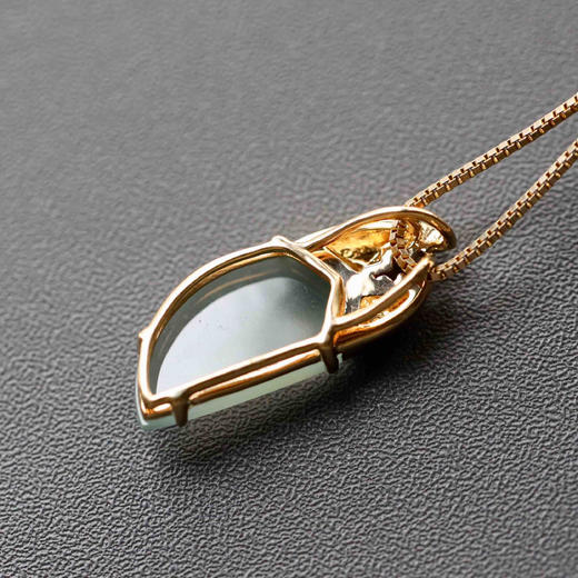 高冰种翡翠螃蟹钳我有钱18k黄金钻石镶嵌 商品图3