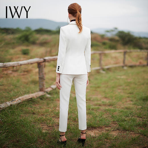 IWY/白色长袖西装长裤套装CP9322 商品图4