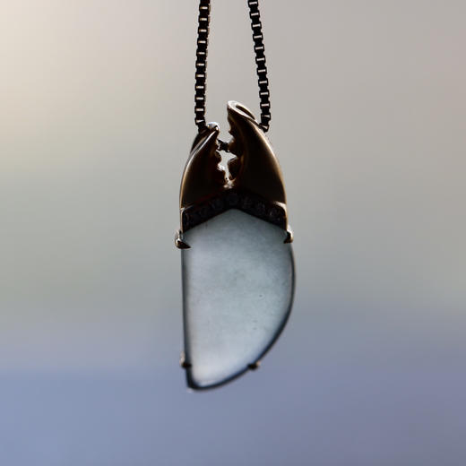 高冰种翡翠螃蟹钳我有钱18k黄金钻石镶嵌 商品图7