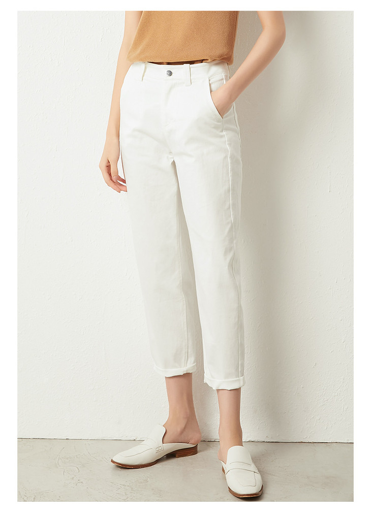 女装白色小脚裤819206