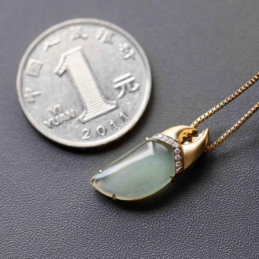 高冰种翡翠螃蟹钳我有钱18k黄金钻石镶嵌 商品图2