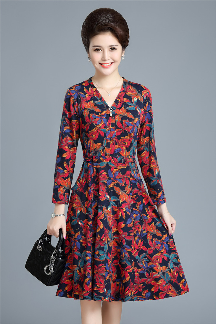 yceyll605连衣裙大码中长款修身