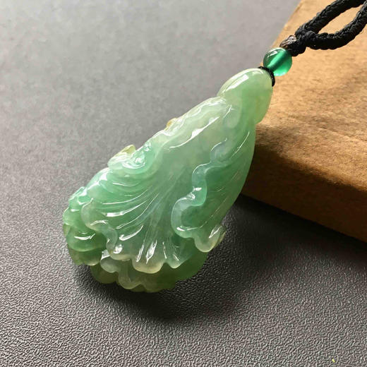 糯冰种阳绿翡翠大白菜百财 商品图1