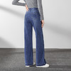 MY-9001新款韩版高腰显瘦大码直筒牛仔阔腿裤TZW 商品缩略图3