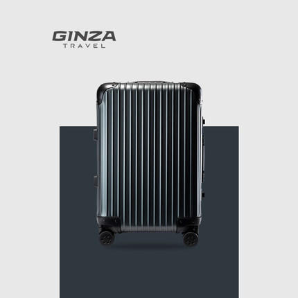 银座全铝镁合金拉杆箱20寸商务行李箱金属铝框旅行箱男AL-0020K 商品图1