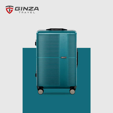 银座新款PC行李箱男窄铝框商务登机箱20寸旅行箱女A-9671K 商品图4