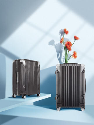 银座高档防刮铝框拉杆箱飞机轮24寸密码锁28寸行李箱20寸登机旅行箱 A-9268K 商品图10