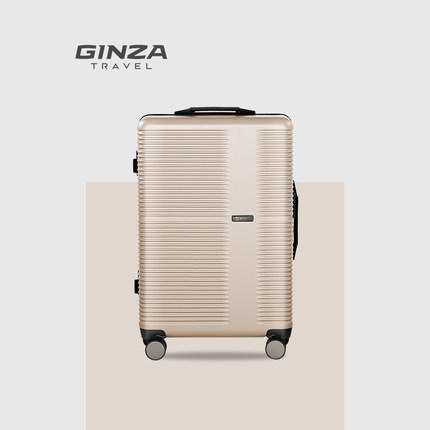 银座新款PC行李箱男窄铝框商务登机箱20寸旅行箱女A-9671K 商品图3