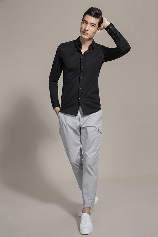 callisto浅灰色工装休闲裤 棉混纺 SOCPW048GY 商品图2