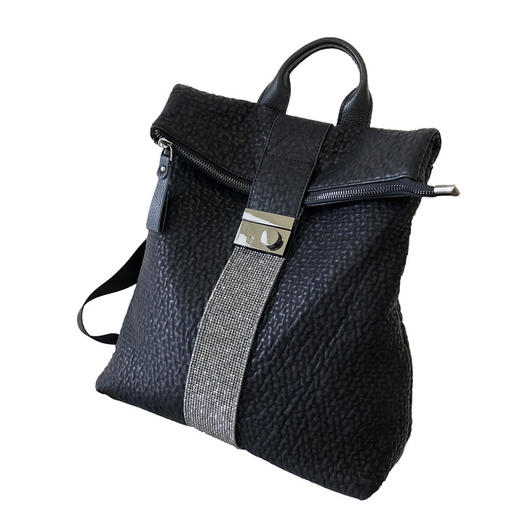 JM-B7207-1新款欧美复古软面镶钻女式羊皮双肩包TZW 商品图4