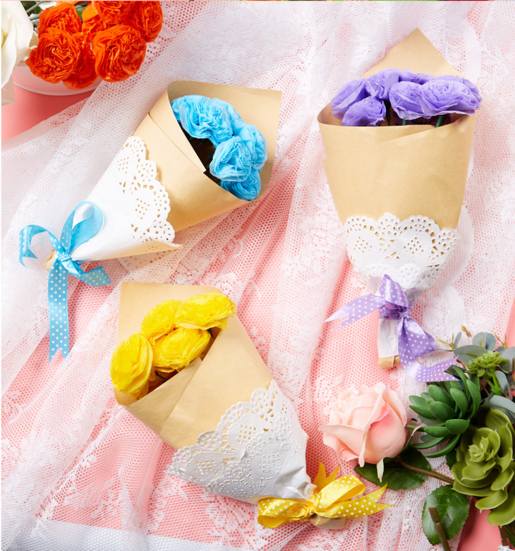 父亲节礼物手工diy 幼儿园儿童创意手捧花康乃馨花束制作材料包
