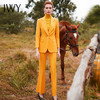 IWY/亮丽黄色西装套装女单粒扣时尚修身职业装气质工作服CP9329 商品缩略图0
