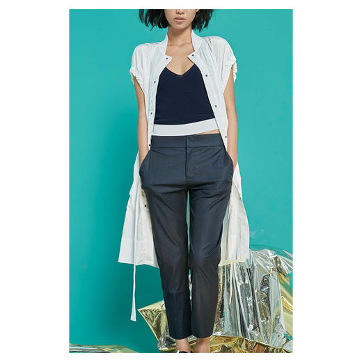 HUAJIA｜深蓝九分裤 商品图1