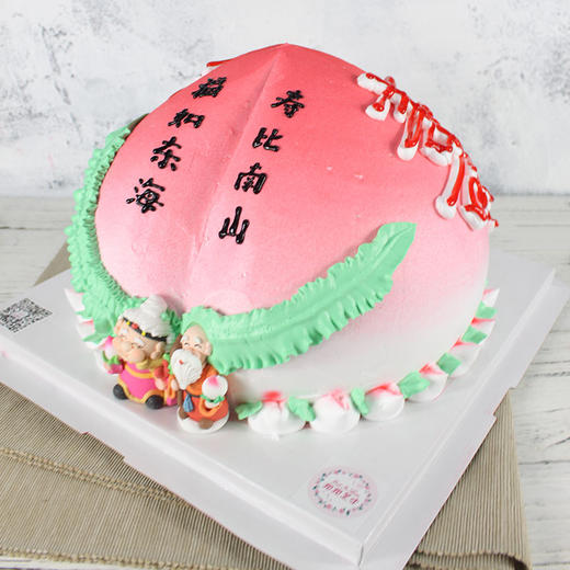仙福寿桃蛋糕（寿星公仔二选一） 商品图2