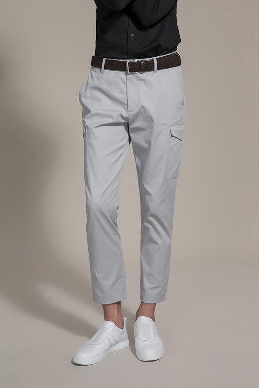 callisto浅灰色工装休闲裤 棉混纺 SOCPW048GY 商品图0