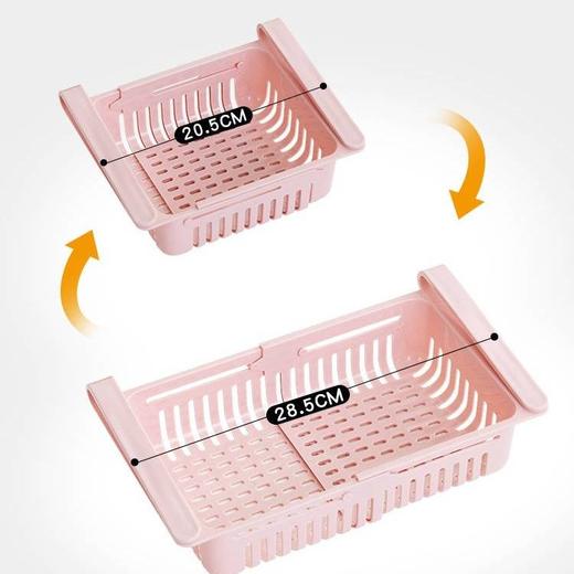 【抖音同款】冰箱托盘篮可伸缩多功能收纳盒果蔬沥水篮茶几储物盒 商品图2