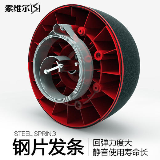 回弹健腹轮巨轮腹肌轮锻炼运动健身器材家用收腹健腹器 商品图2