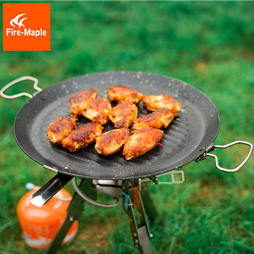 火枫 百味 煎盘 烤盘 不粘锅 家用平底坑纹 圆形平底 煎锅 30cm直径 商品图1