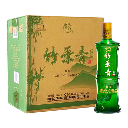 【推荐】竹叶青酒 精品竹叶青 汾酒浸提工艺 38度精品露酒 750ml整箱六瓶 750ml*6 商品图1