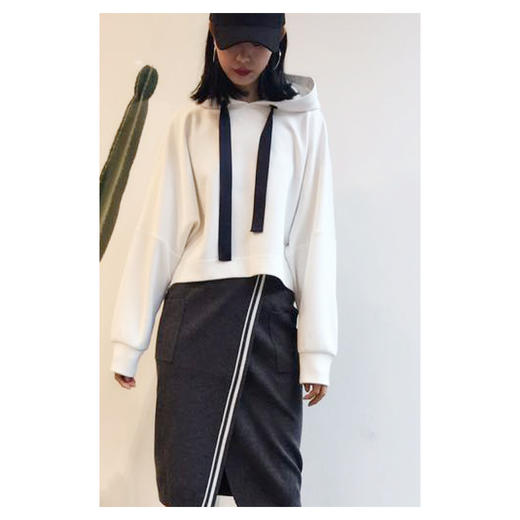 HUAJIA｜撞色连帽卫衣 商品图0