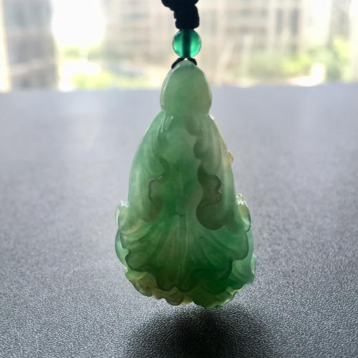 糯冰种阳绿翡翠大白菜百财 商品图8