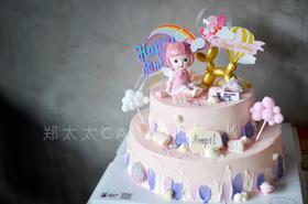 粉色大眼睛爱莎双层标准款