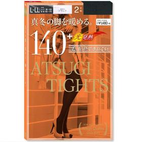 【保税仓】日本ATSUGI厚木 140D天鹅绒发热连裤袜丝袜 L-LL 2双装